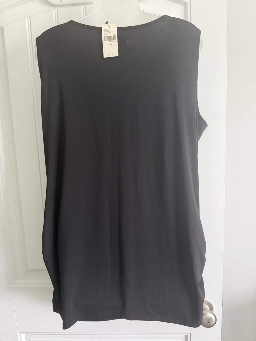 Lane Bryant Draped Black Sleeveless Cowl Neck Top 18/20 - Picture 3 of 7